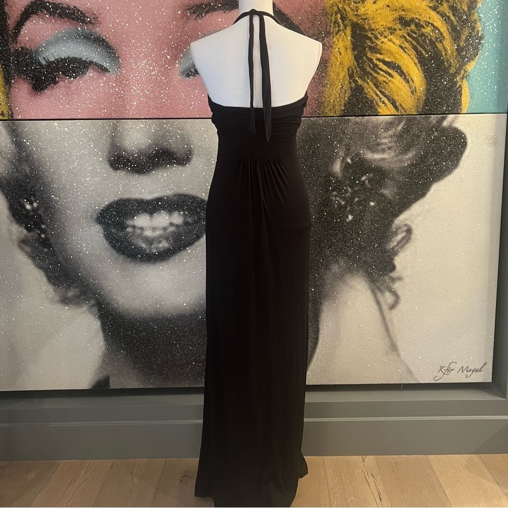 Black Halter Maxi Dress Sz Small - Picture 10 of 13